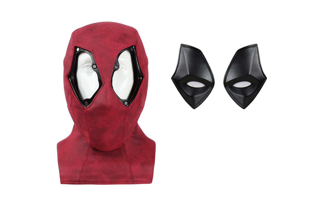 COSKEYFM Deadpool Mask Wade with Magnetic Removable Eye Panels Wilson Cosplay Headgear