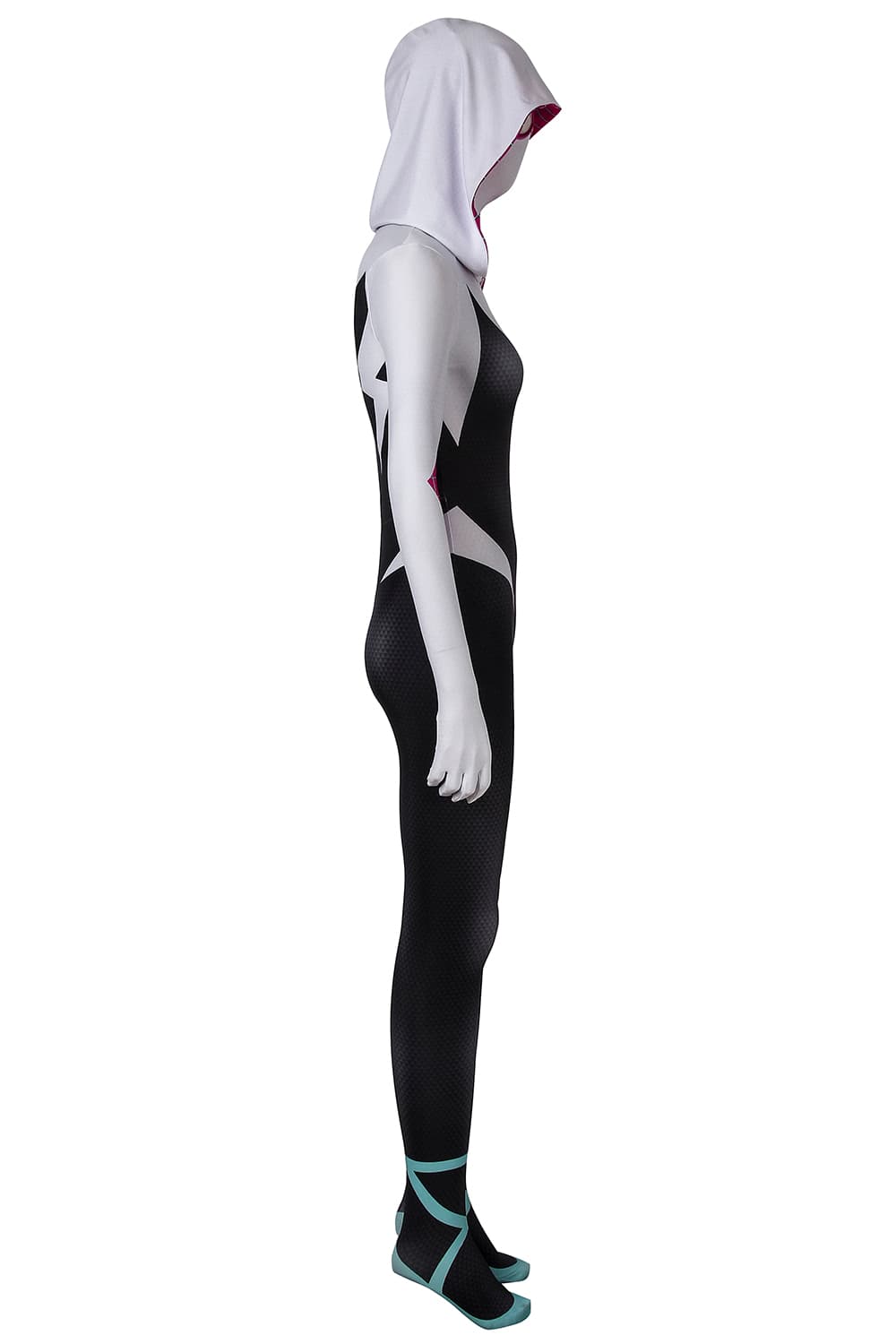 COSKEYFM Spider Gwen Costume Spider-Verse Ghost Spider Adult Full Bodysuit