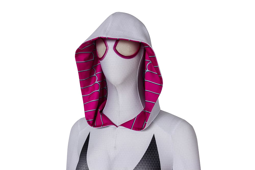 COSKEYFM Spider Gwen Costume Spider-Verse Ghost Spider Adult Full Bodysuit
