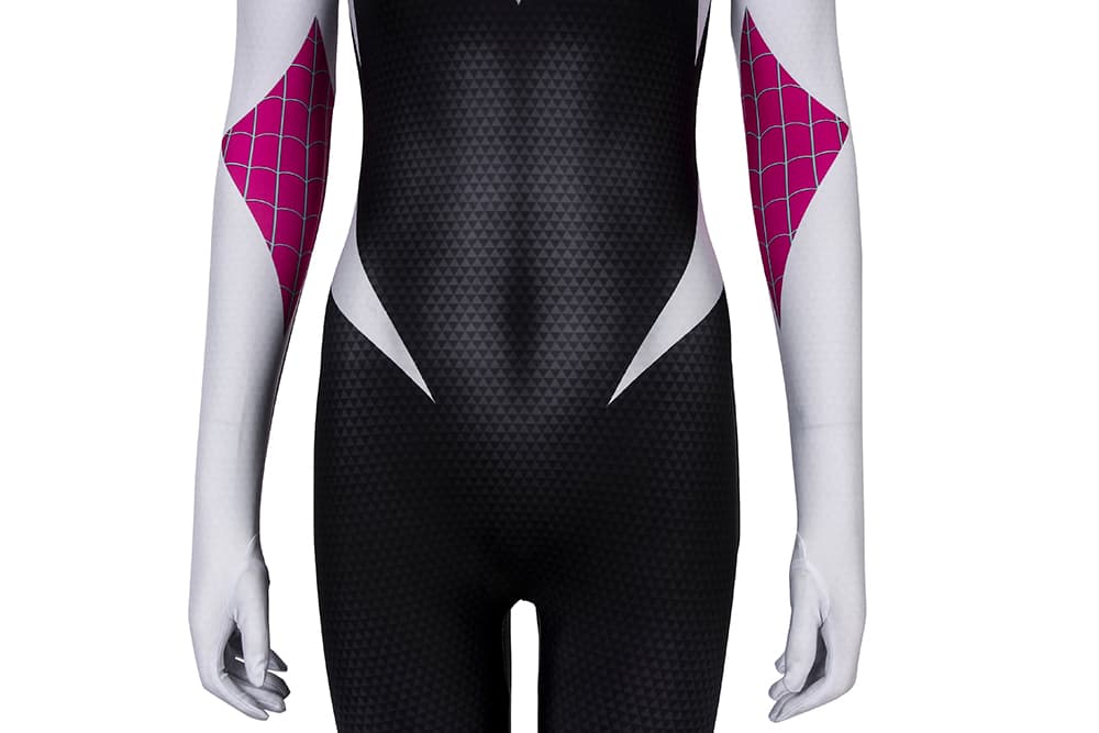 COSKEYFM Spider Gwen Costume Spider-Verse Ghost Spider Adult Full Bodysuit