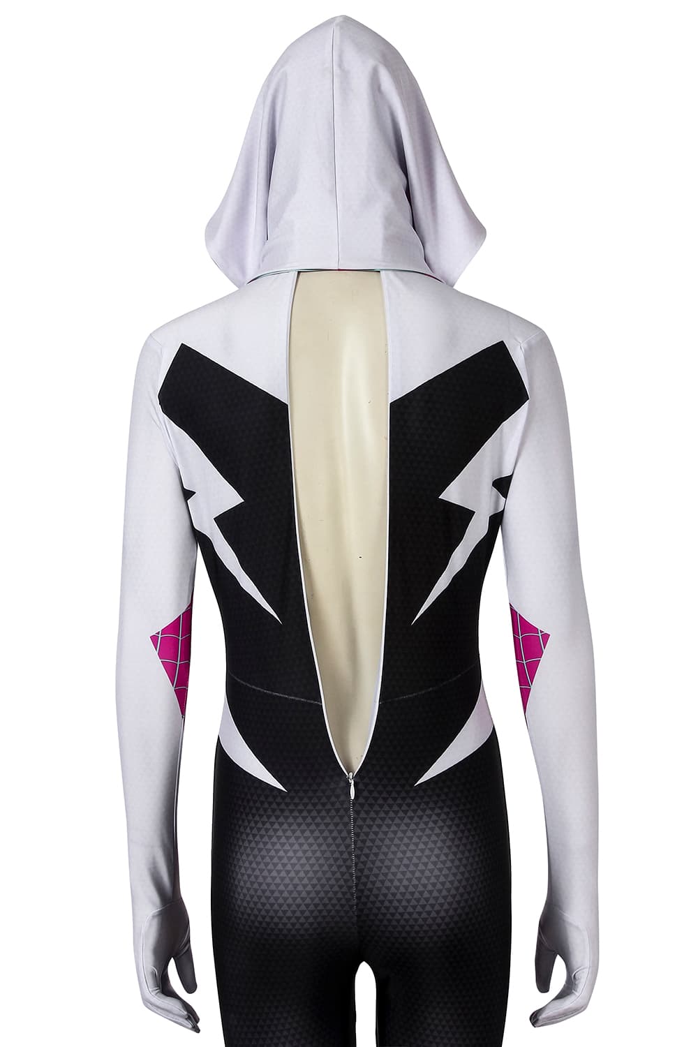 COSKEYFM Spider Gwen Costume Spider-Verse Ghost Spider Adult Full Bodysuit