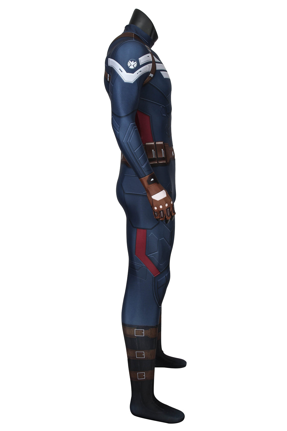 COSKEYFM Captain America Costume bodysuit Halloween Captain America Costume Jumpsuit
