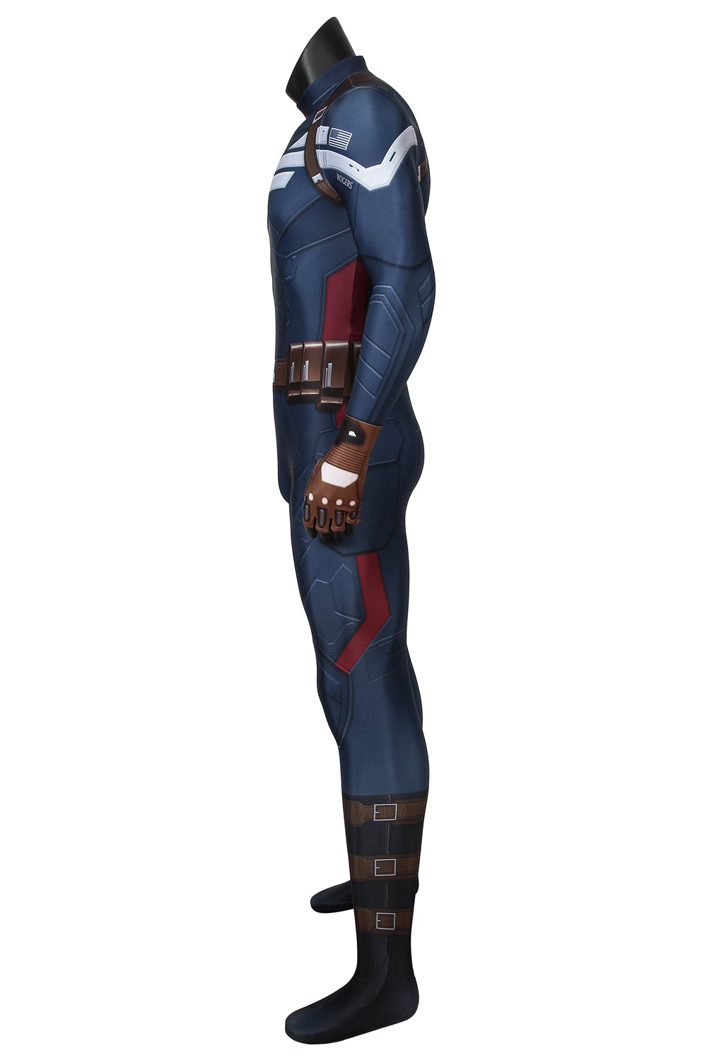 COSKEYFM Captain America Costume bodysuit Halloween Captain America Costume Jumpsuit