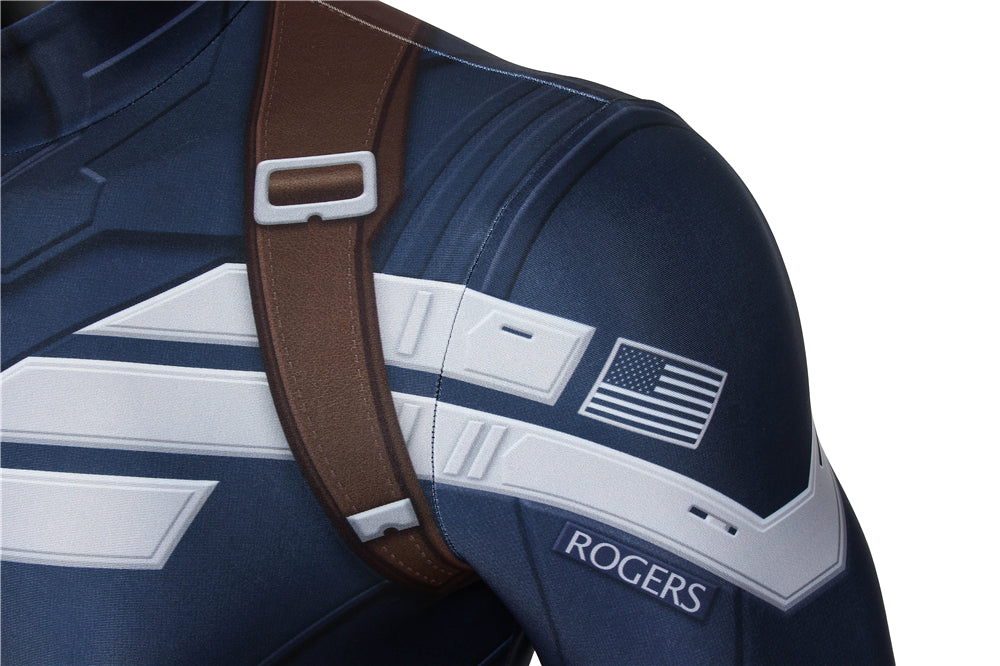 COSKEYFM Captain America Costume bodysuit Halloween Captain America Costume Jumpsuit