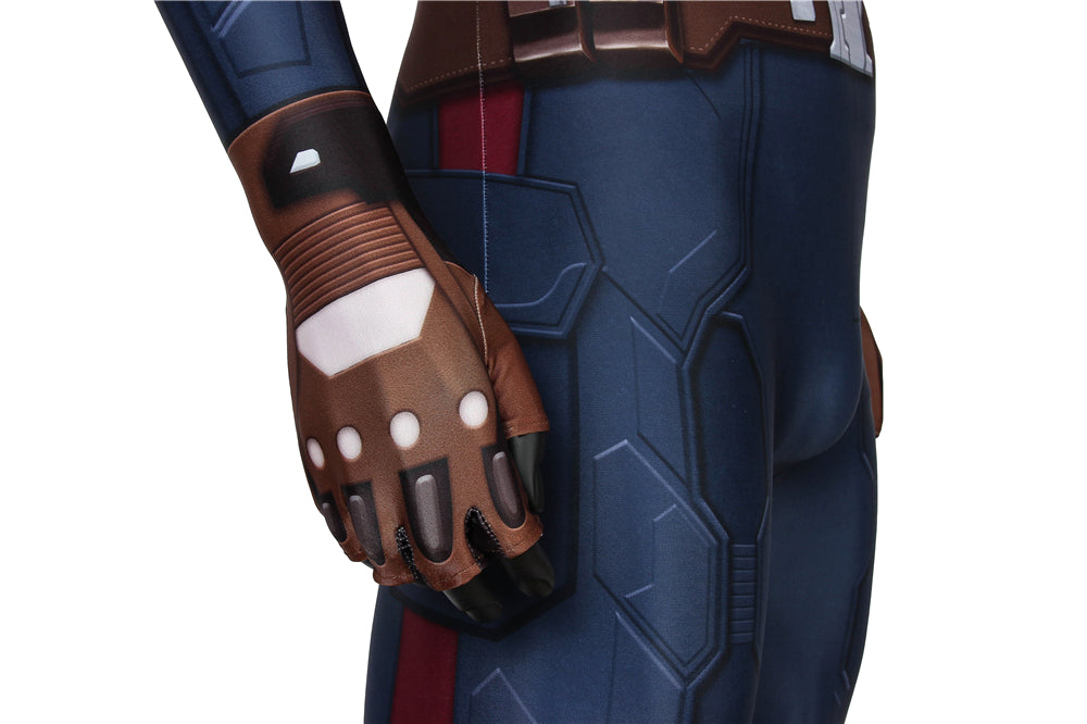 COSKEYFM Captain America Costume bodysuit Halloween Captain America Costume Jumpsuit