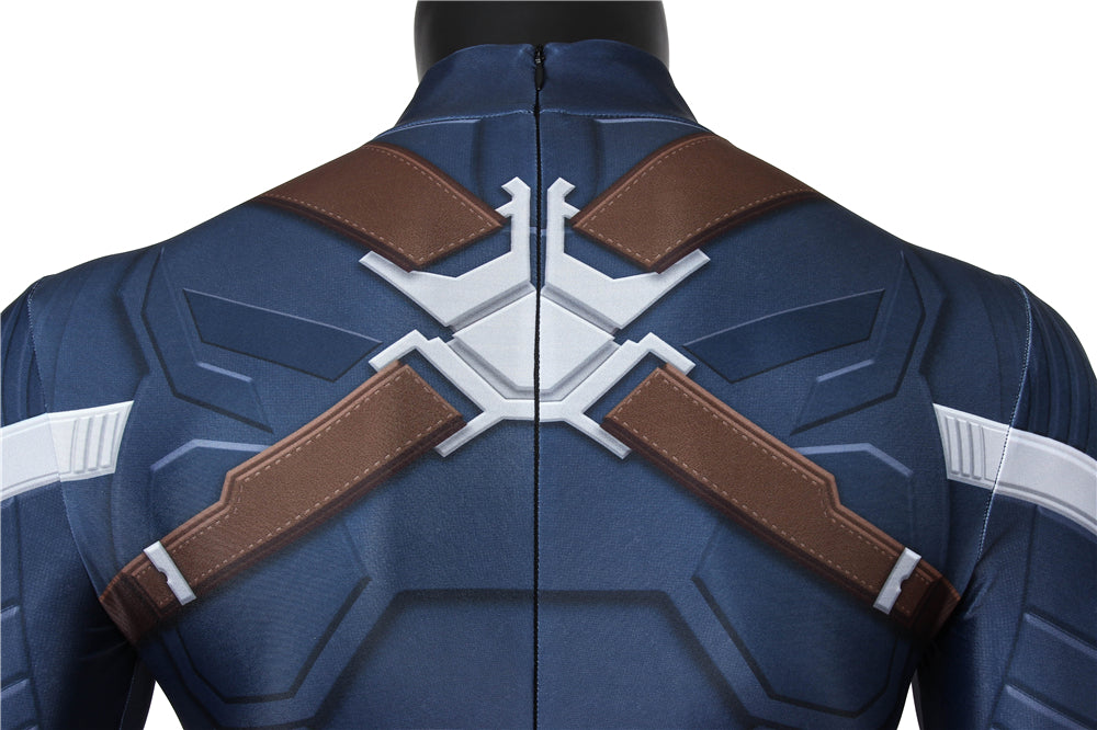 COSKEYFM Captain America Costume bodysuit Halloween Captain America Costume Jumpsuit