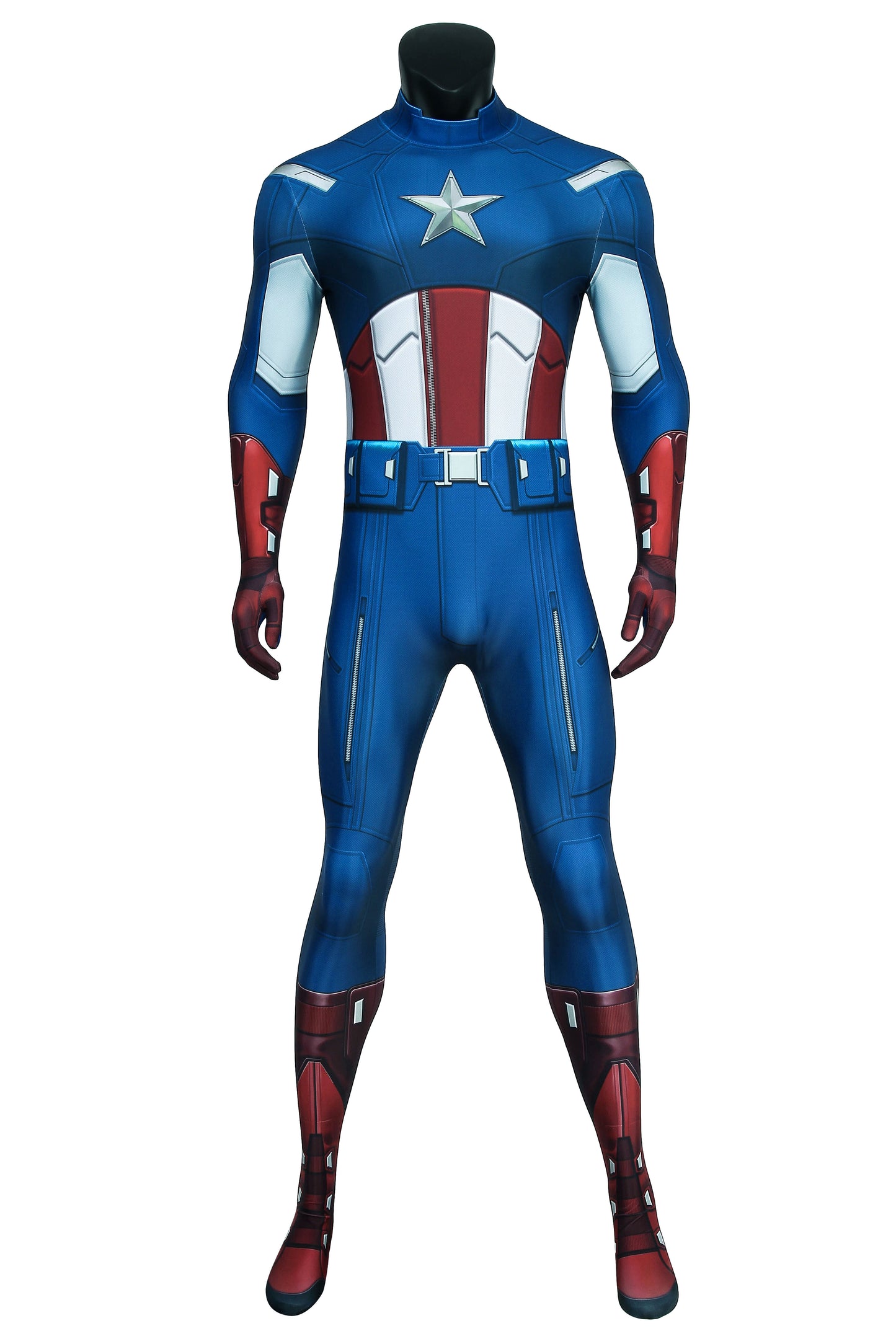 COSKEYFM Captain America Costume bodysuit Halloween Captain America Costume Jumpsuit