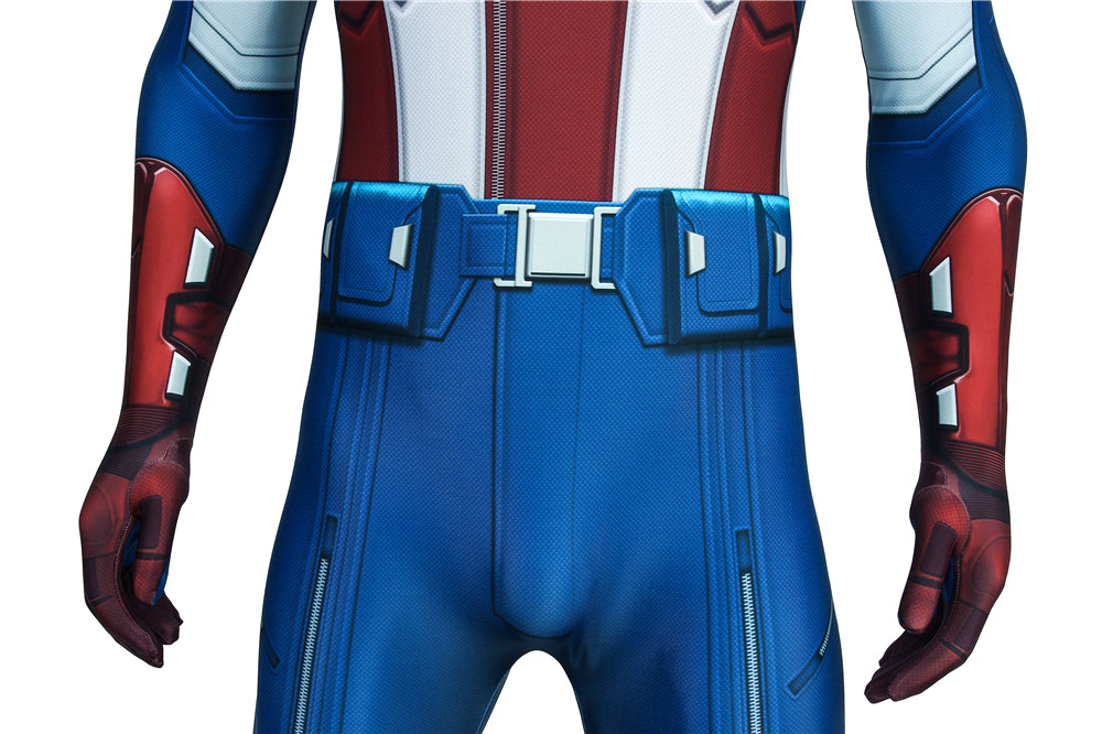 COSKEYFM Captain America Costume bodysuit Halloween Captain America Costume Jumpsuit