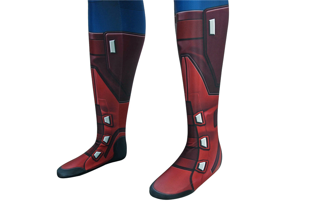 COSKEYFM Captain America Costume bodysuit Halloween Captain America Costume Jumpsuit