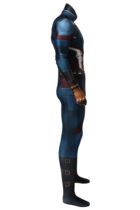 COSKEYFM Captain America Costume bodysuit Halloween Captain America Costume Jumpsuit