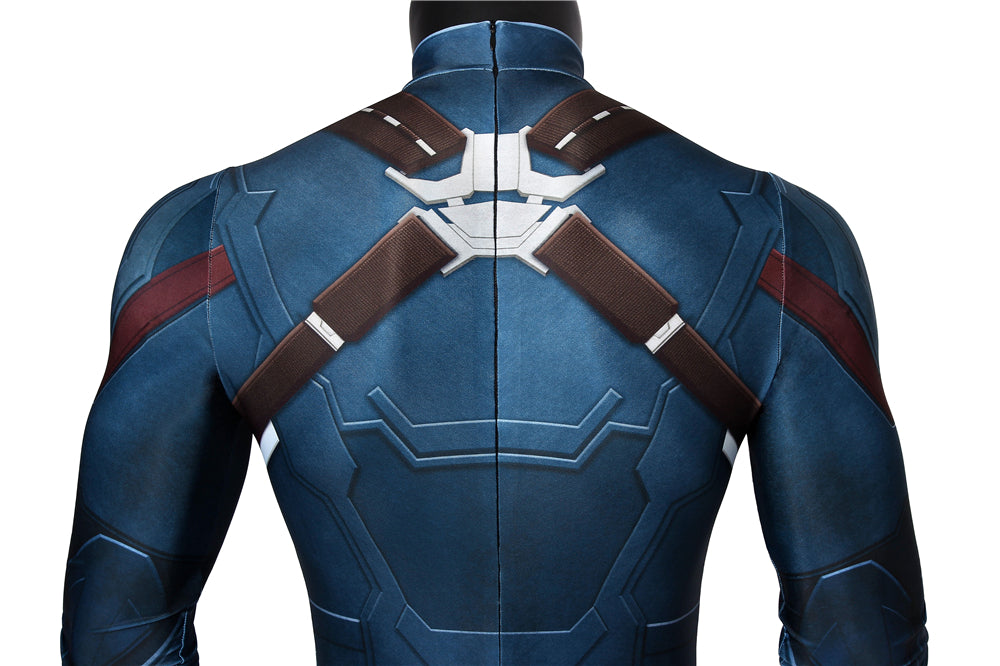 COSKEYFM Captain America Costume bodysuit Halloween Captain America Costume Jumpsuit