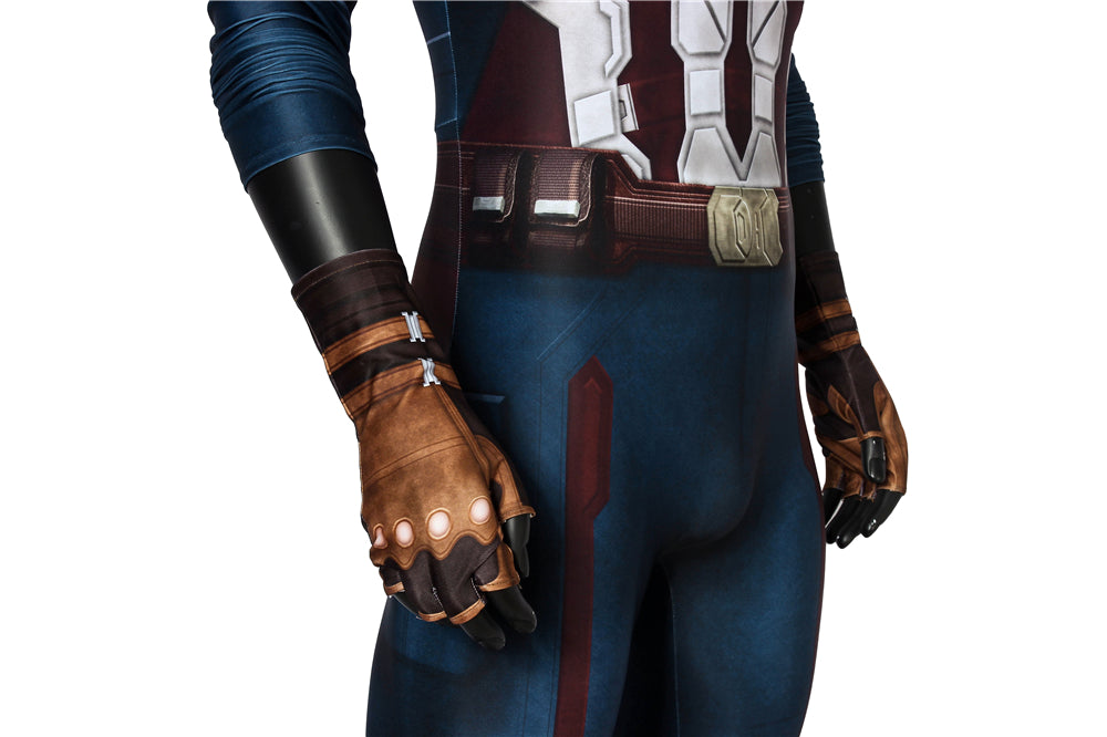 COSKEYFM Captain America Costume bodysuit Halloween Captain America Costume Jumpsuit