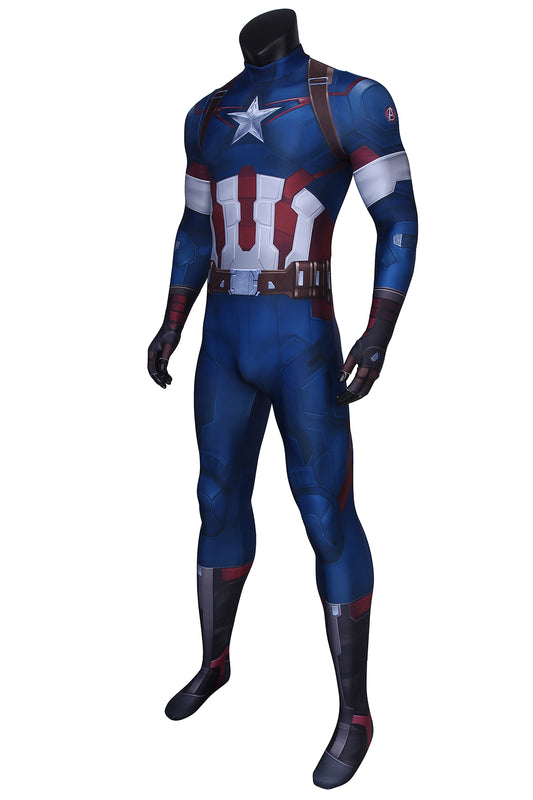 COSKEYFM Captain America Costume bodysuit Halloween Captain America Costume Jumpsuit