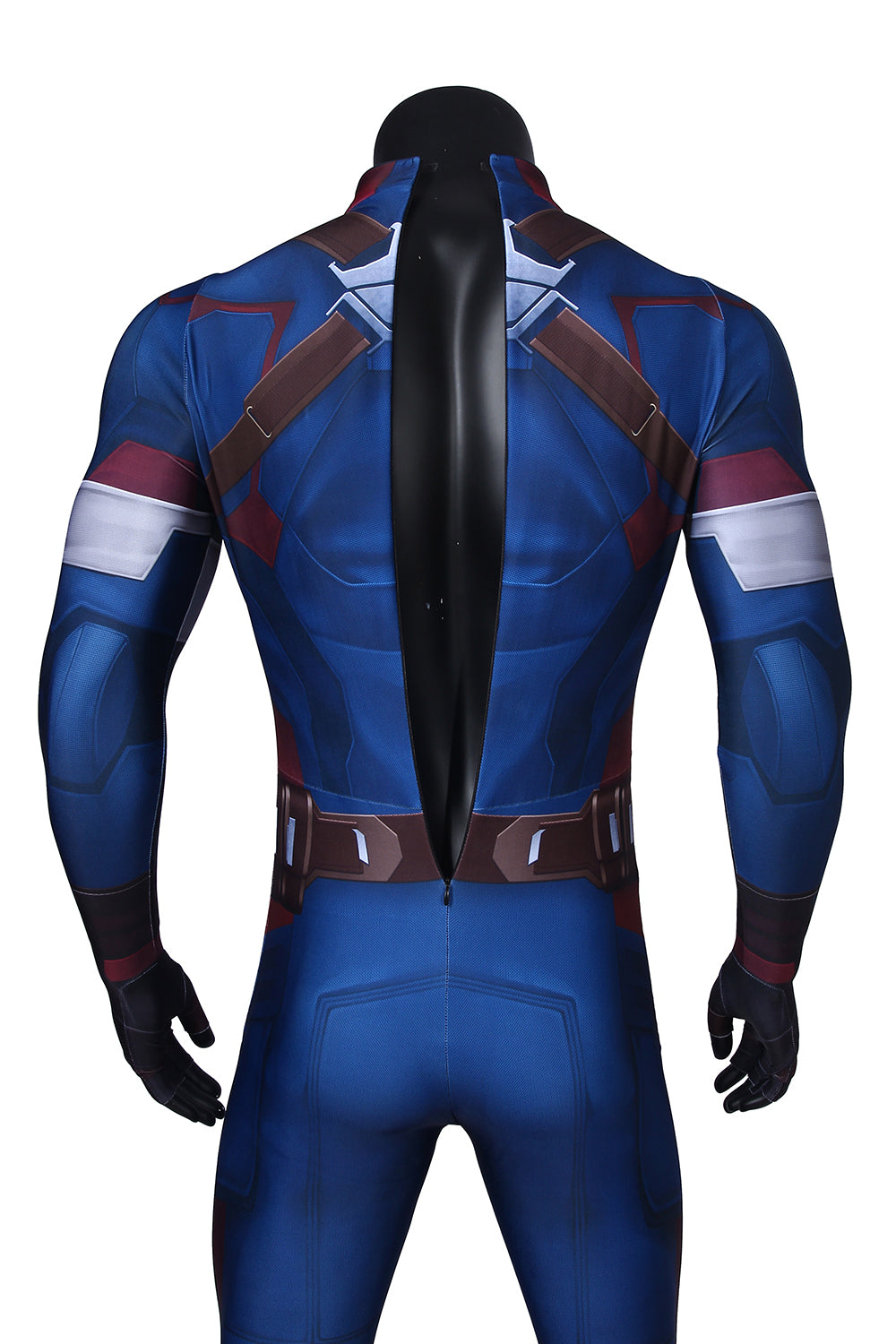 COSKEYFM Captain America Costume bodysuit Halloween Captain America Costume Jumpsuit