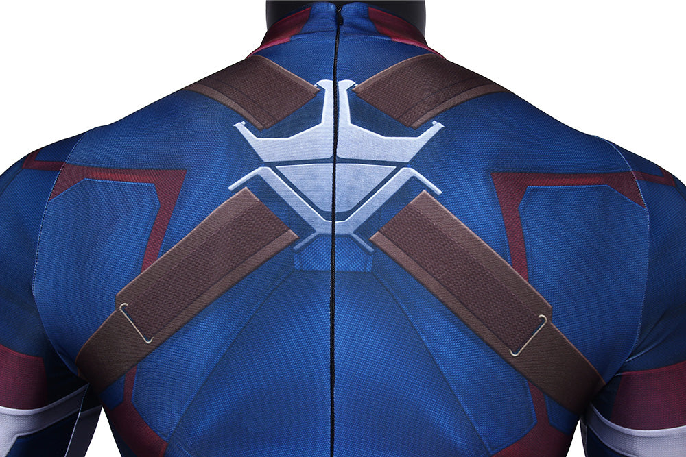 COSKEYFM Captain America Costume bodysuit Halloween Captain America Costume Jumpsuit