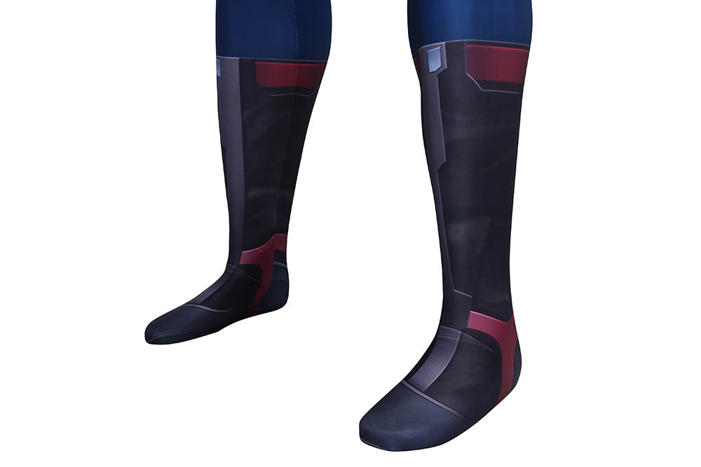 COSKEYFM Captain America Costume bodysuit Halloween Captain America Costume Jumpsuit